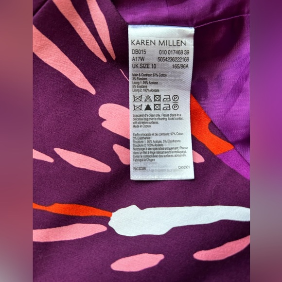 NWT Karen Millen designer floral abstract sleeveless dress size 6 - Picture 7 of 11